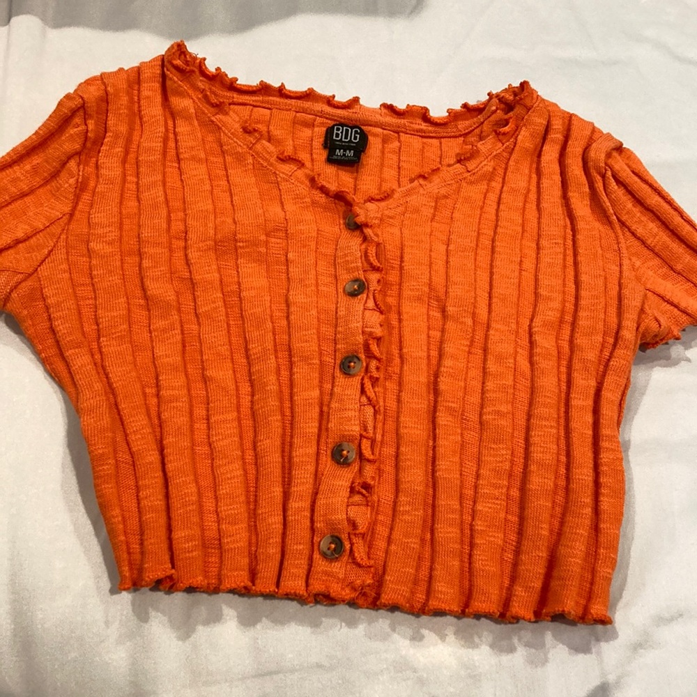 Orange crop top